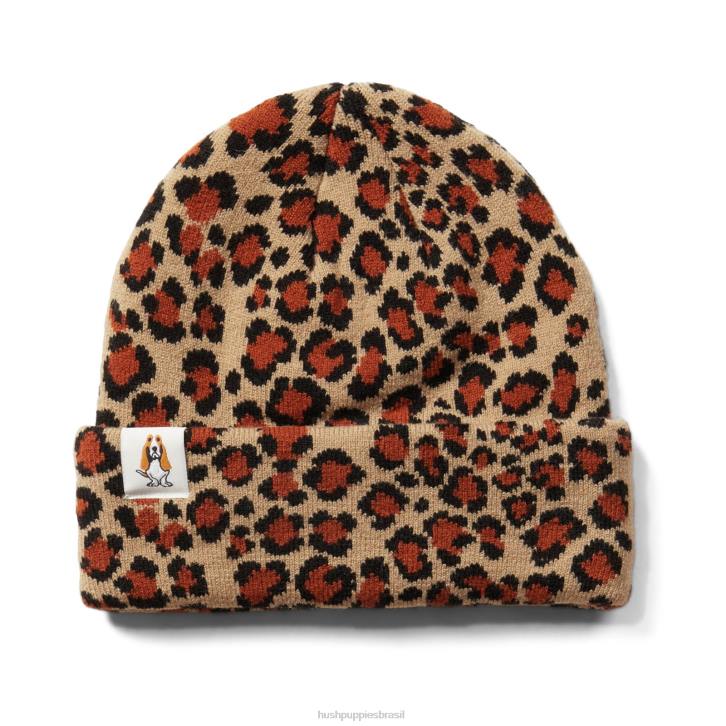 estampa de leopardo gorro de malha mulheres Hush Puppies gorro ZZ6R259 - Image 2
