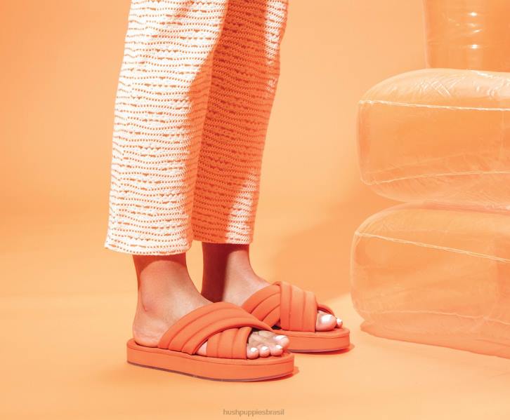 laranja tigre sandália de deslizamento de sol mulheres Hush Puppies sandália ZZ6R26 - Image 3