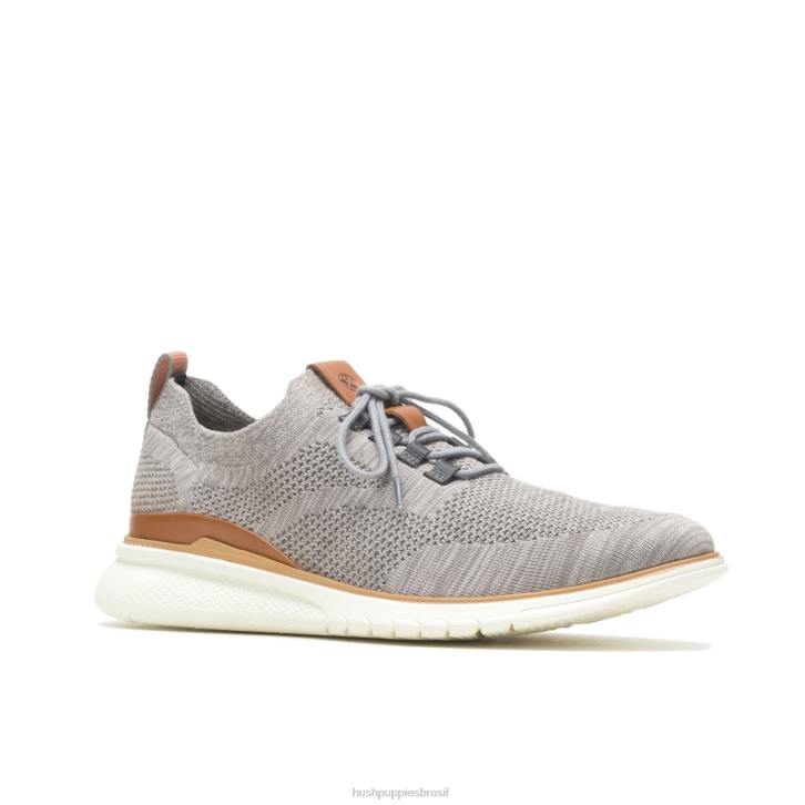 malha cinza escuro avanço de malha com cadarço homens Hush Puppies tênis ZZ6R290 - Image 4