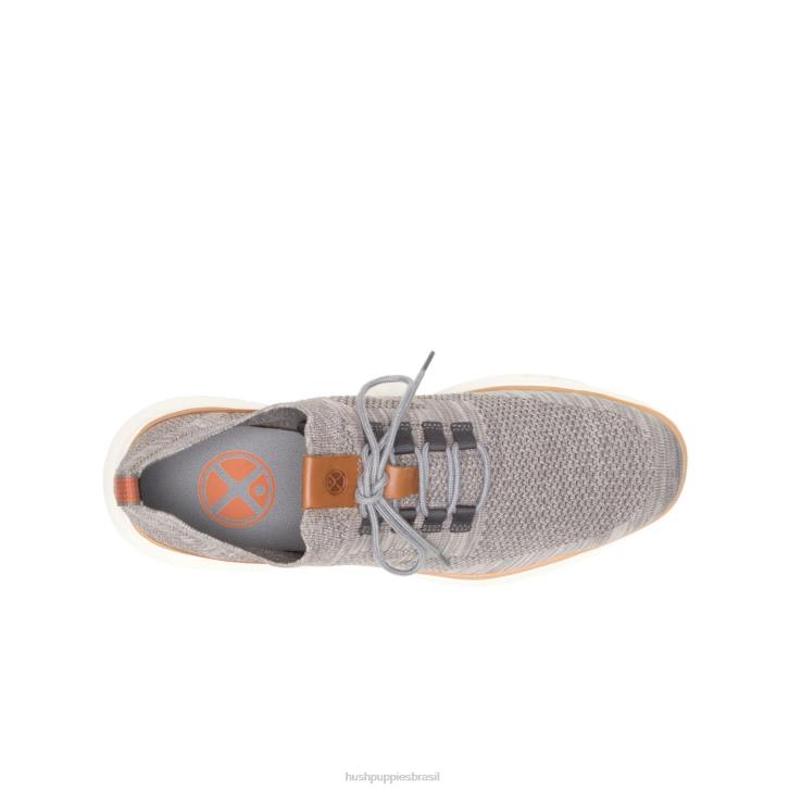malha cinza escuro avanço de malha com cadarço homens Hush Puppies tênis ZZ6R290 - Image 7