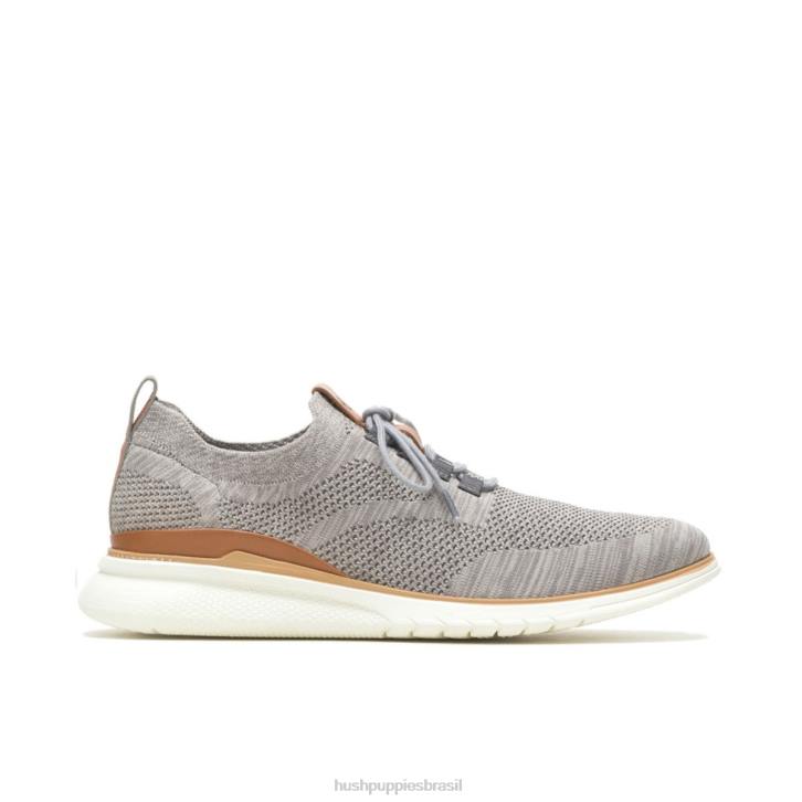 malha cinza escuro avanço de malha com cadarço homens Hush Puppies tênis ZZ6R290 - Image 1
