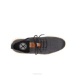malha preta ousada avanço de malha com cadarço homens Hush Puppies tênis ZZ6R291 - Image 6