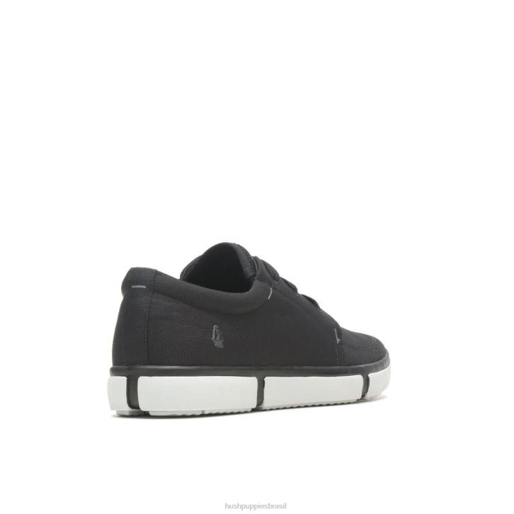 negrito tecido preto briggs tênis bico fino homens Hush Puppies tênis ZZ6R292 - Image 4