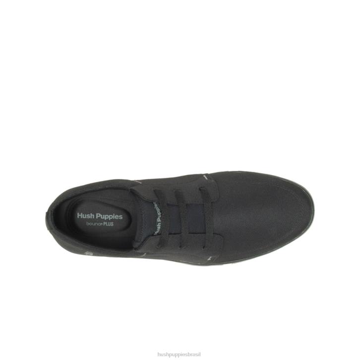 negrito tecido preto briggs tênis bico fino homens Hush Puppies tênis ZZ6R292 - Image 6