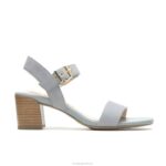 nobuck cinza legal sandália leila meia tira mulheres Hush Puppies salto ZZ6R32 - Image 2