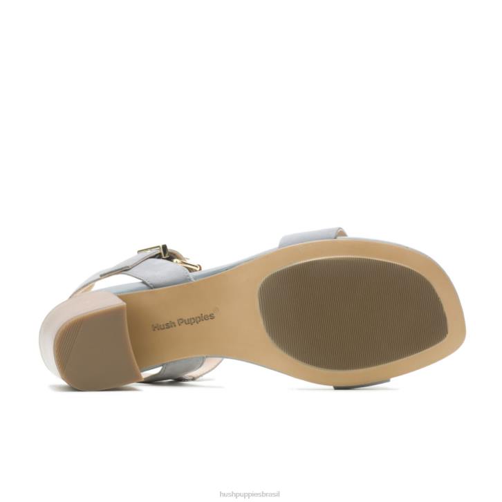 nobuck cinza legal sandália leila meia tira mulheres Hush Puppies salto ZZ6R32 - Image 5