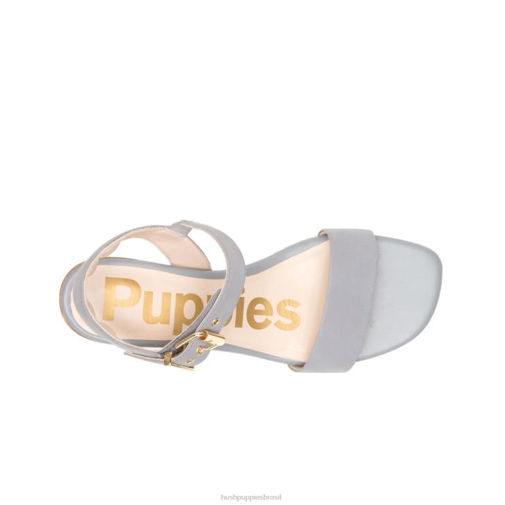 nobuck cinza legal sandália leila meia tira mulheres Hush Puppies salto ZZ6R32 - Image 6