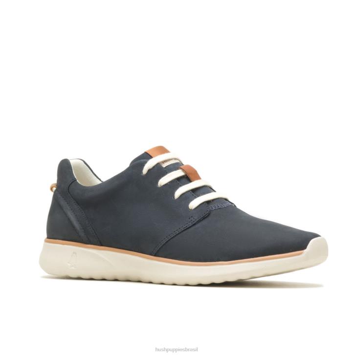 nubuck azul marinho o bom tênis de cadarço homens Hush Puppies tênis ZZ6R339 - Image 3