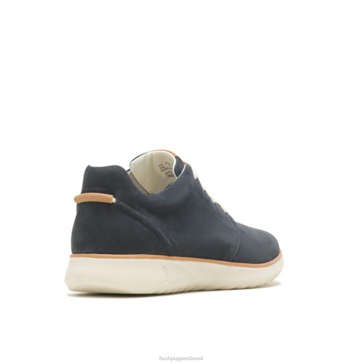 nubuck azul marinho o bom tênis de cadarço homens Hush Puppies tênis ZZ6R339 - Image 4