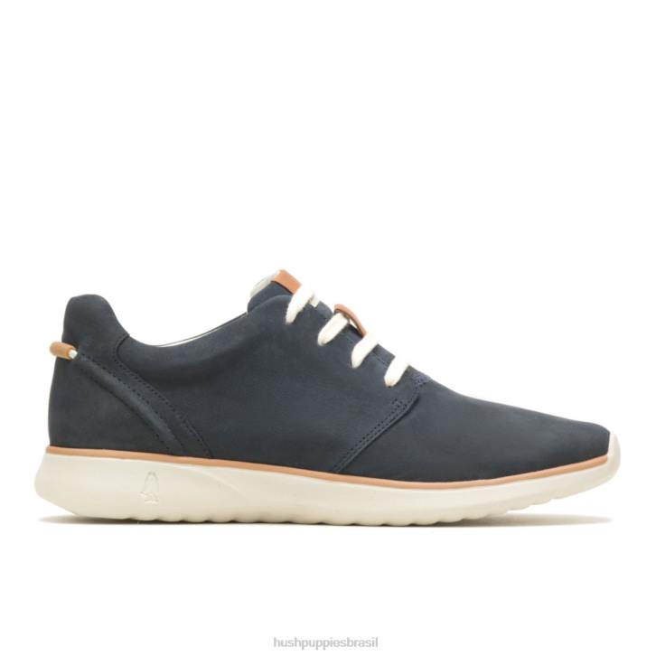nubuck azul marinho o bom tênis de cadarço homens Hush Puppies tênis ZZ6R339 - Image 1