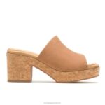 nubuck bege profundo slide de papoula mulheres Hush Puppies salto ZZ6R8