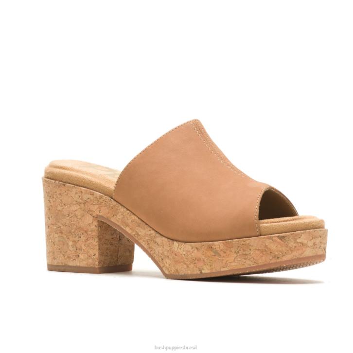 nubuck bege profundo slide de papoula mulheres Hush Puppies salto ZZ6R8 - Image 3