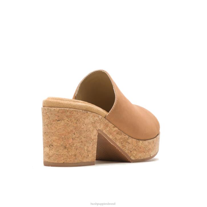 nubuck bege profundo slide de papoula mulheres Hush Puppies salto ZZ6R8 - Image 4