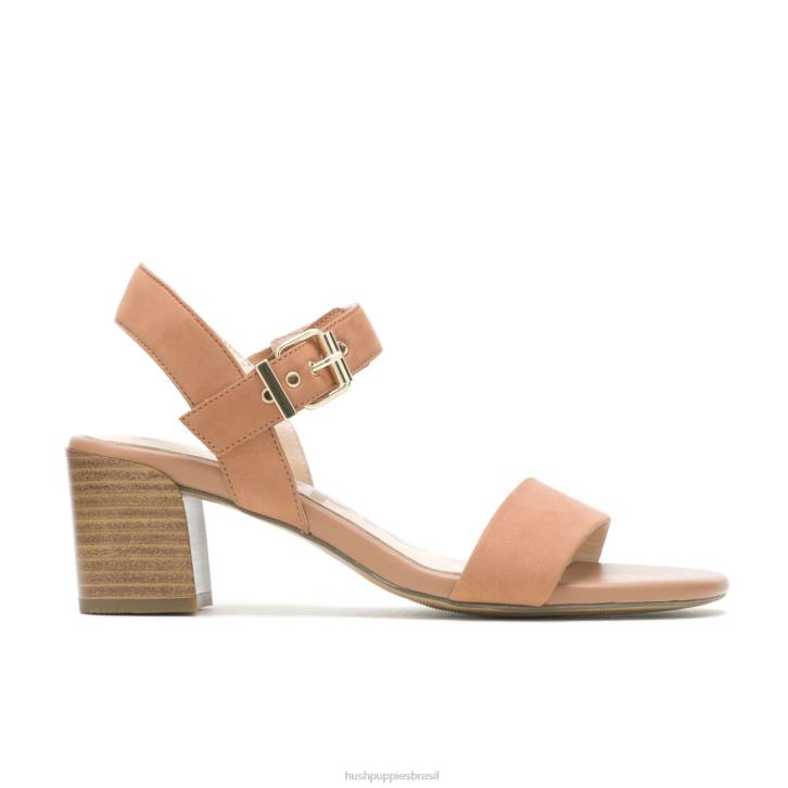nubuck bronzeado do deserto sandália leila meia tira mulheres Hush Puppies salto ZZ6R33 - Image 2
