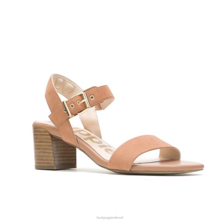 nubuck bronzeado do deserto sandália leila meia tira mulheres Hush Puppies salto ZZ6R33 - Image 3