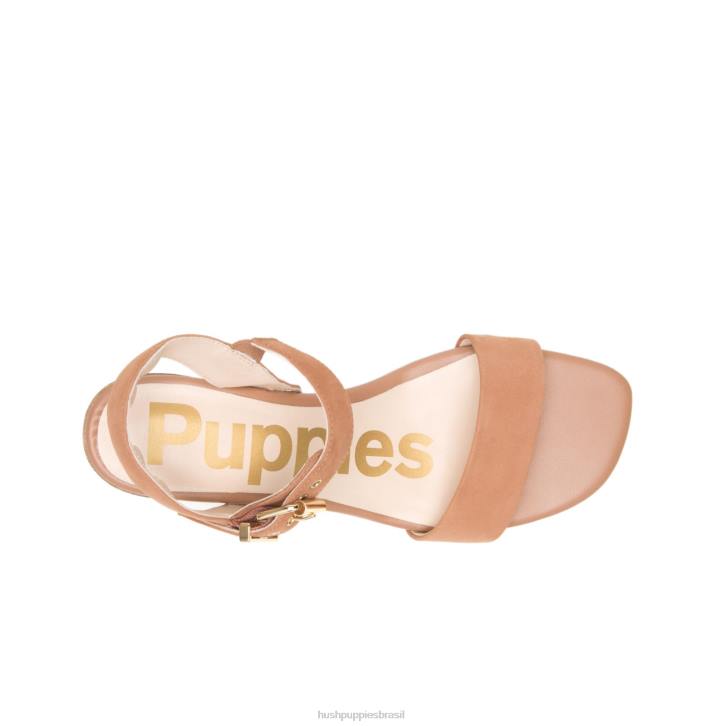 nubuck bronzeado do deserto sandália leila meia tira mulheres Hush Puppies salto ZZ6R33 - Image 6