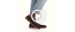 nubuck marrom escuro mocassim finley homens Hush Puppies mocassim ZZ6R310 - Image 3