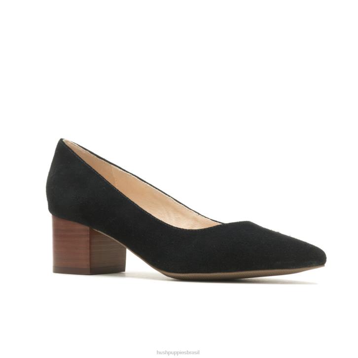 nubuck preto ousado bomba de sofi mulheres Hush Puppies salto ZZ6R105 - Image 3