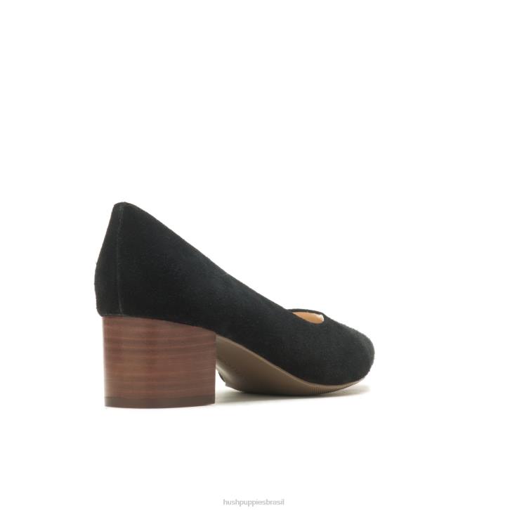 nubuck preto ousado bomba de sofi mulheres Hush Puppies salto ZZ6R105 - Image 4