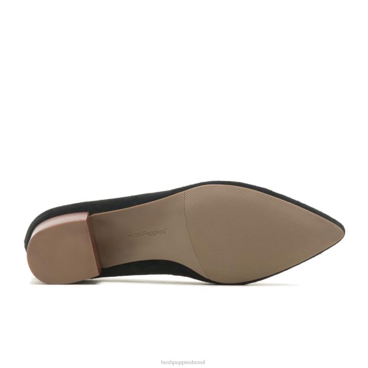 nubuck preto ousado bomba de sofi mulheres Hush Puppies salto ZZ6R105 - Image 5