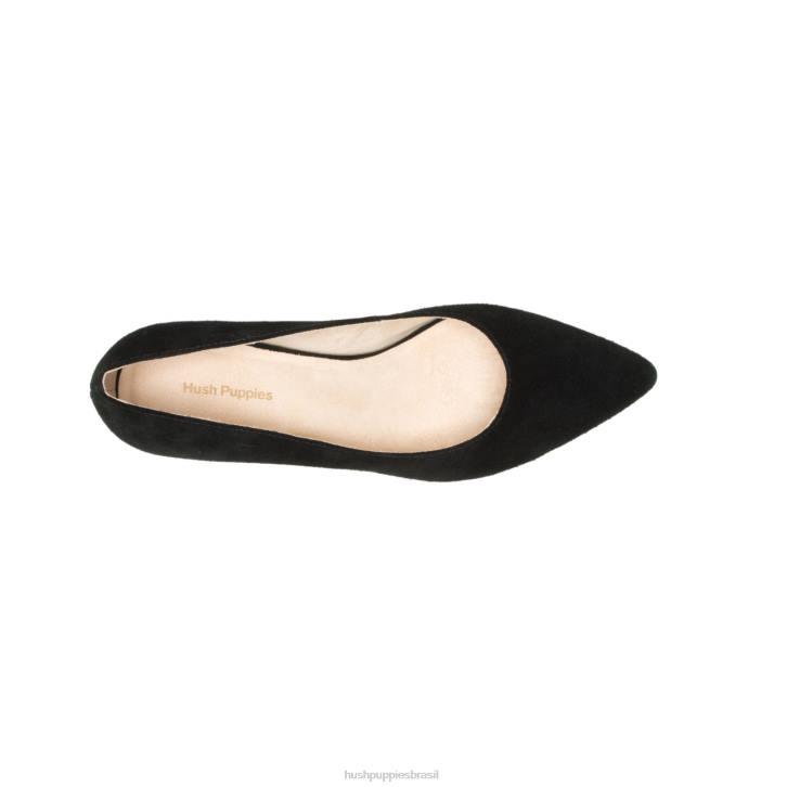 nubuck preto ousado bomba de sofi mulheres Hush Puppies salto ZZ6R105 - Image 6