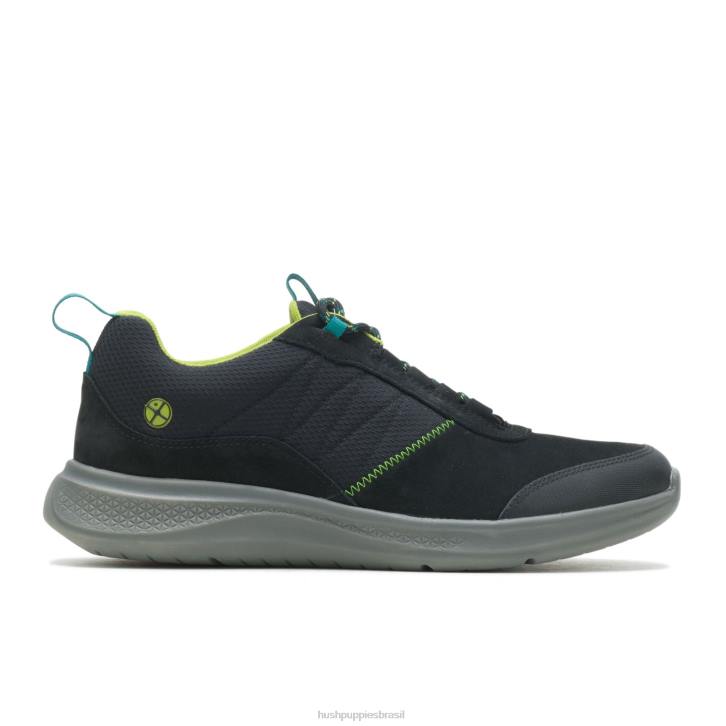 nubuck preto ousado elevar tênis de caminhada homens Hush Puppies tênis ZZ6R323 - Image 2