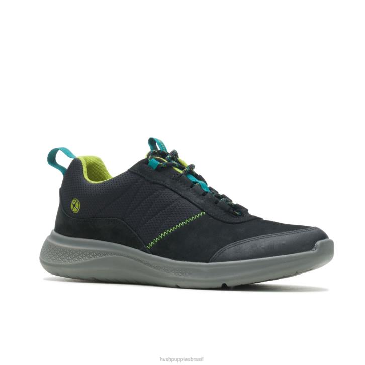 nubuck preto ousado elevar tênis de caminhada homens Hush Puppies tênis ZZ6R323 - Image 3