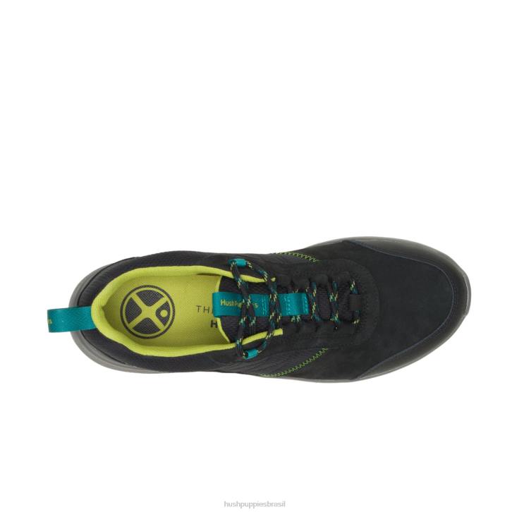 nubuck preto ousado elevar tênis de caminhada homens Hush Puppies tênis ZZ6R323 - Image 6