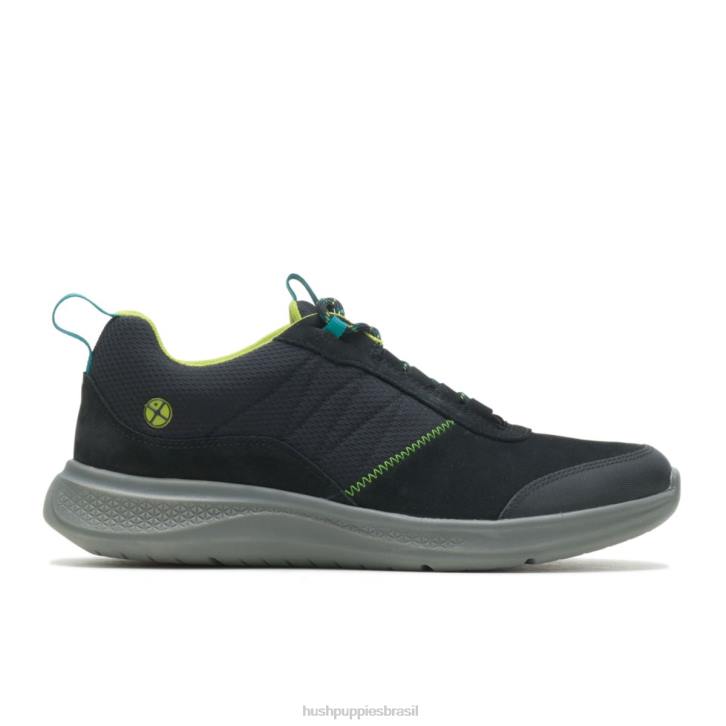 nubuck preto ousado elevar tênis de caminhada homens Hush Puppies tênis ZZ6R323 - Image 1