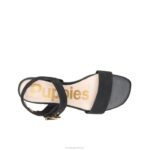 nubuck preto ousado sandália leila meia tira mulheres Hush Puppies salto ZZ6R34 - Image 6