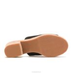 nubuck preto ousado slide de papoula mulheres Hush Puppies salto ZZ6R7 - Image 5