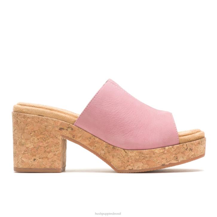 nubuck rosa legal slide de papoula mulheres Hush Puppies salto ZZ6R5 - Image 2
