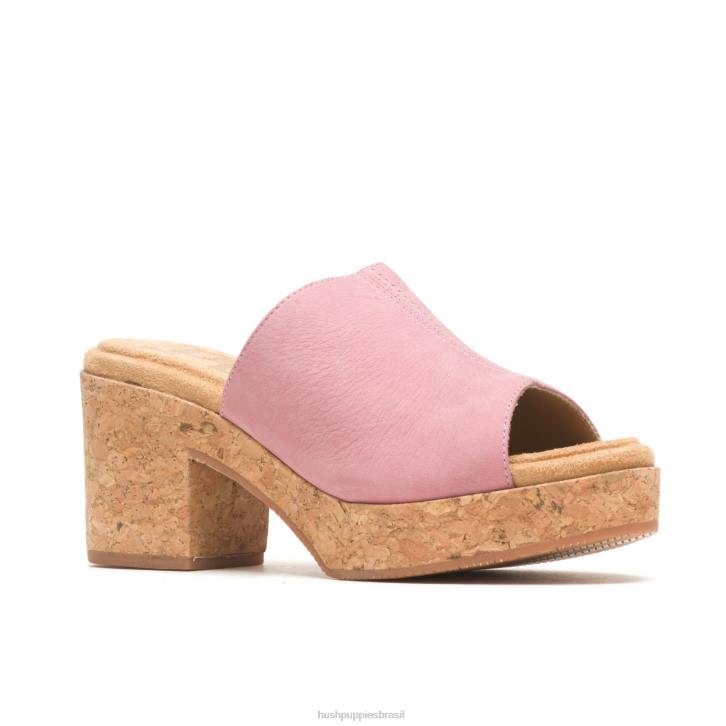 nubuck rosa legal slide de papoula mulheres Hush Puppies salto ZZ6R5 - Image 4