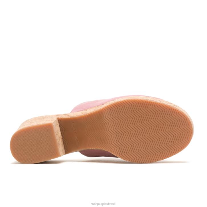 nubuck rosa legal slide de papoula mulheres Hush Puppies salto ZZ6R5 - Image 6