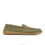 nubuck verde-oliva mocassim finley homens Hush Puppies mocassim ZZ6R314 - Image 2