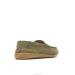 nubuck verde-oliva mocassim finley homens Hush Puppies mocassim ZZ6R314 - Image 5