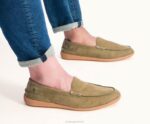 nubuck verde-oliva mocassim finley homens Hush Puppies mocassim ZZ6R314 - Image 9