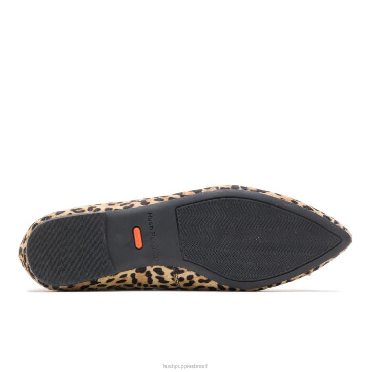 pelo de leopardo sapatilha sadie com borlas mulheres Hush Puppies escorregar em ZZ6R97 - Image 6