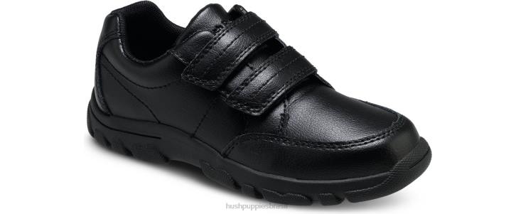 preto big kid's jace hook & loop garoto Hush Puppies sapato ZZ6R375 - Image 2