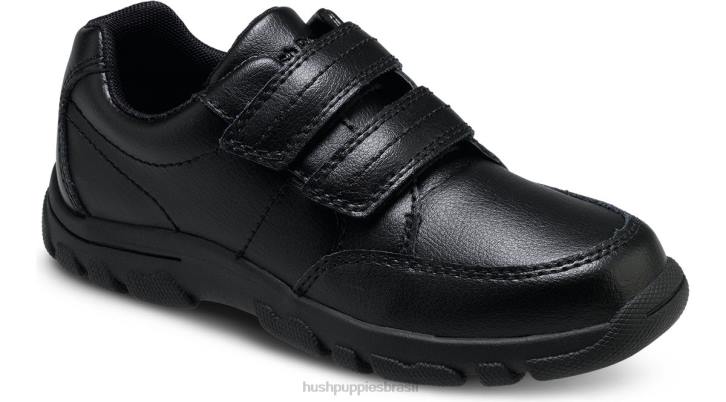 preto big kid's jace hook & loop garoto Hush Puppies sapato ZZ6R375 - Image 1