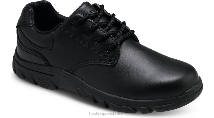 preto chad oxford infantil grande garoto Hush Puppies sapato ZZ6R377 - Image 1
