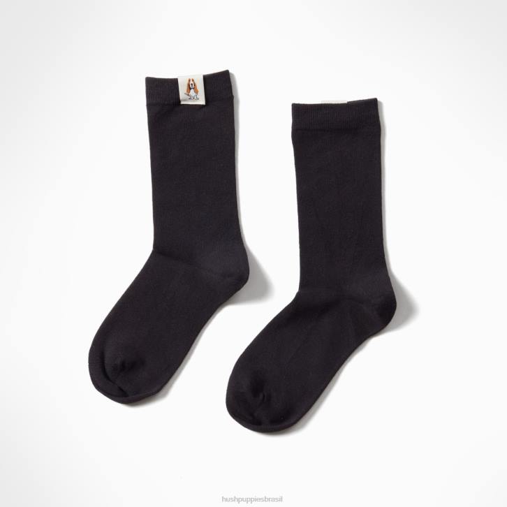 preto meia core unissex mulheres Hush Puppies meias ZZ6R264 - Image 6