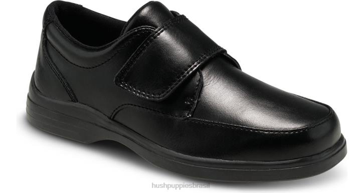 preto mocassim gavin de criança grande garoto Hush Puppies sapato ZZ6R374 - Image 1