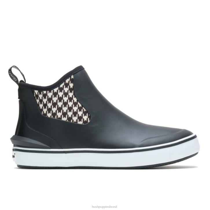 preto/pied-de-poule sapatilha de chuva mulheres Hush Puppies tênis ZZ6R150 - Image 2