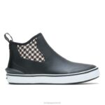 preto/pied-de-poule sapatilha de chuva mulheres Hush Puppies tênis ZZ6R150