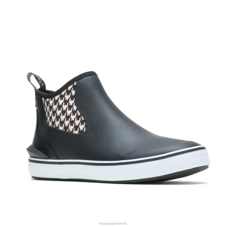 preto/pied-de-poule sapatilha de chuva mulheres Hush Puppies tênis ZZ6R150 - Image 4