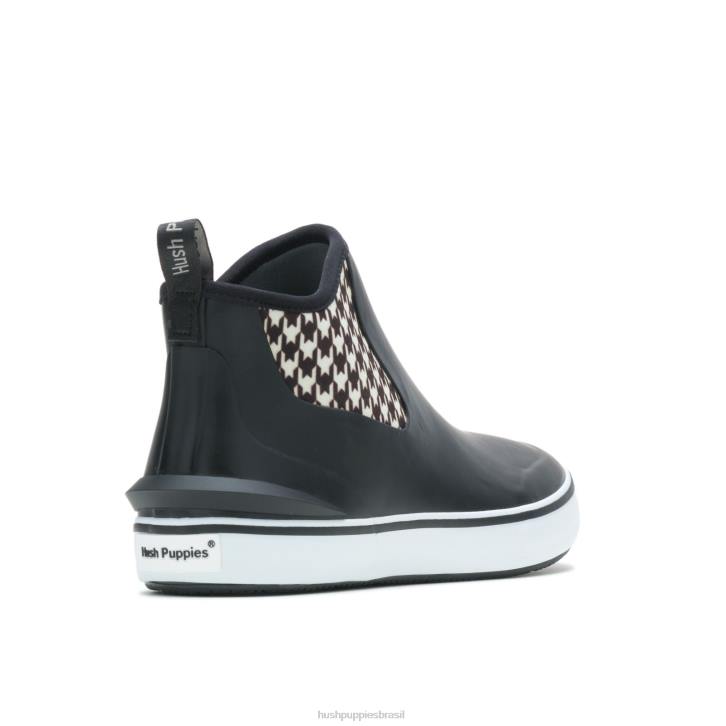 preto/pied-de-poule sapatilha de chuva mulheres Hush Puppies tênis ZZ6R150 - Image 5