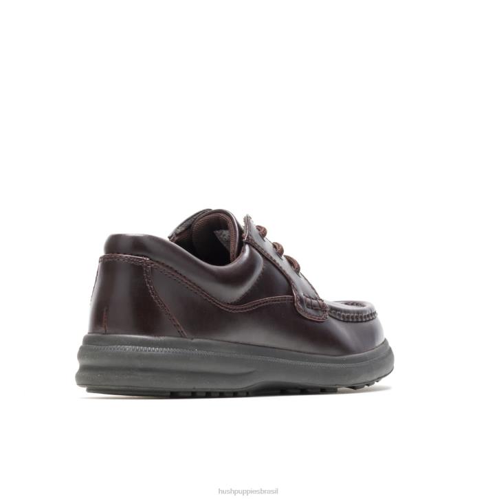 pull-up de couro marrom escuro gus homens Hush Puppies sapatos de caminhada ZZ6R360 - Image 5