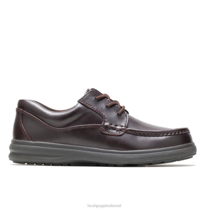 pull-up de couro marrom escuro gus homens Hush Puppies sapatos de caminhada ZZ6R360 - Image 1
