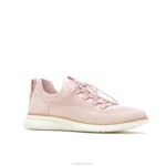 rosa empoeirado sapatilha com cadarço em tricô avançado mulheres Hush Puppies tênis ZZ6R109 - Image 4